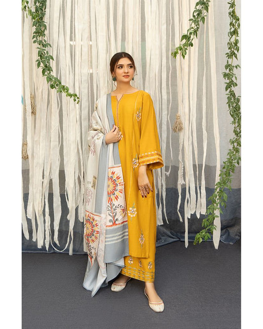 Mustard Glow | 3pc - Cotton Shamry