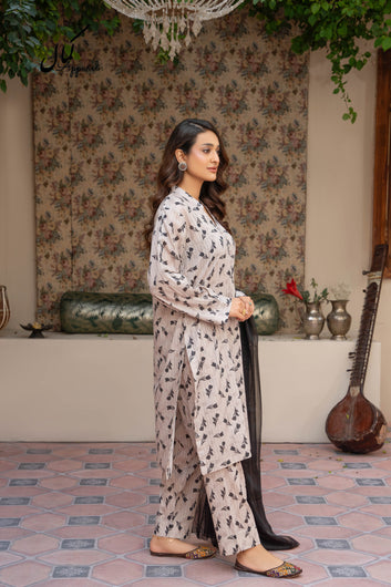 Leaf Whisper | Elegant Lawn 3PC Suit