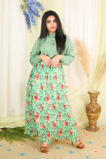Mint Rose | 2pc - Chiffon